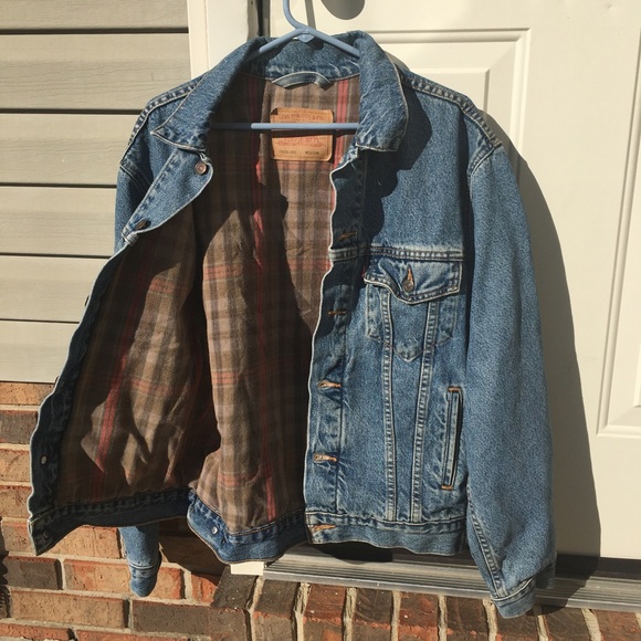 levis flannel lined trucker jacket